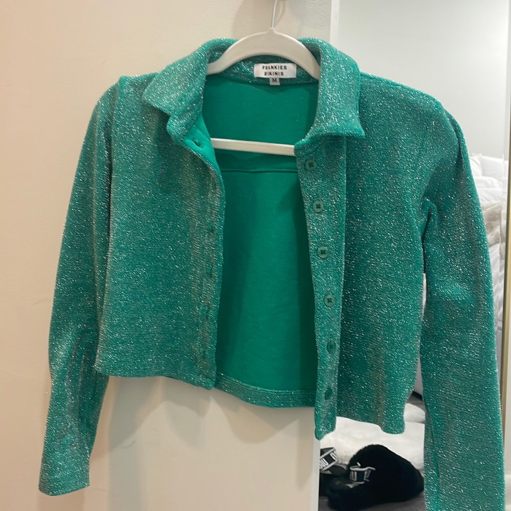 Medium Frankie’s Bikinis Josephine Cardi Crop Top